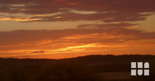 Wueste Namibia im Abendrot