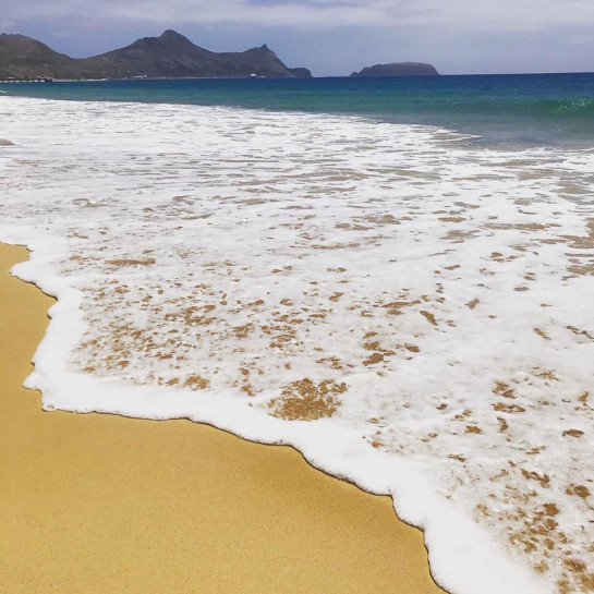 original Porto Santo Strand mit auslauf Welle072020